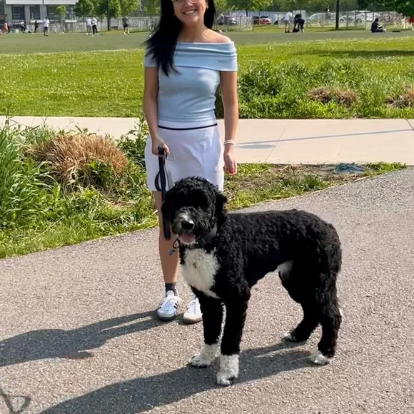 GU Women’s Off-Shoulder Ribbed Camisole in Light Blue - Picture 6 of 7